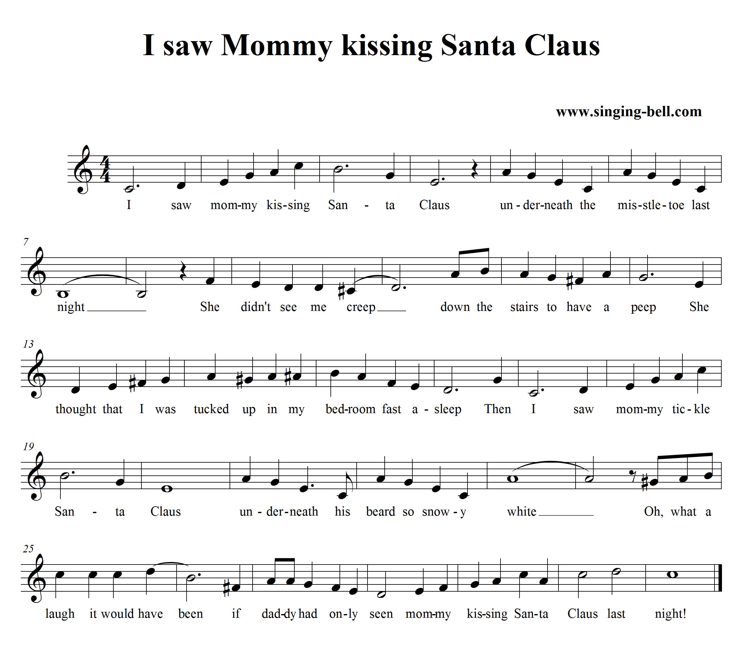 Isaw Mommy Kissing Santa Claus 96
