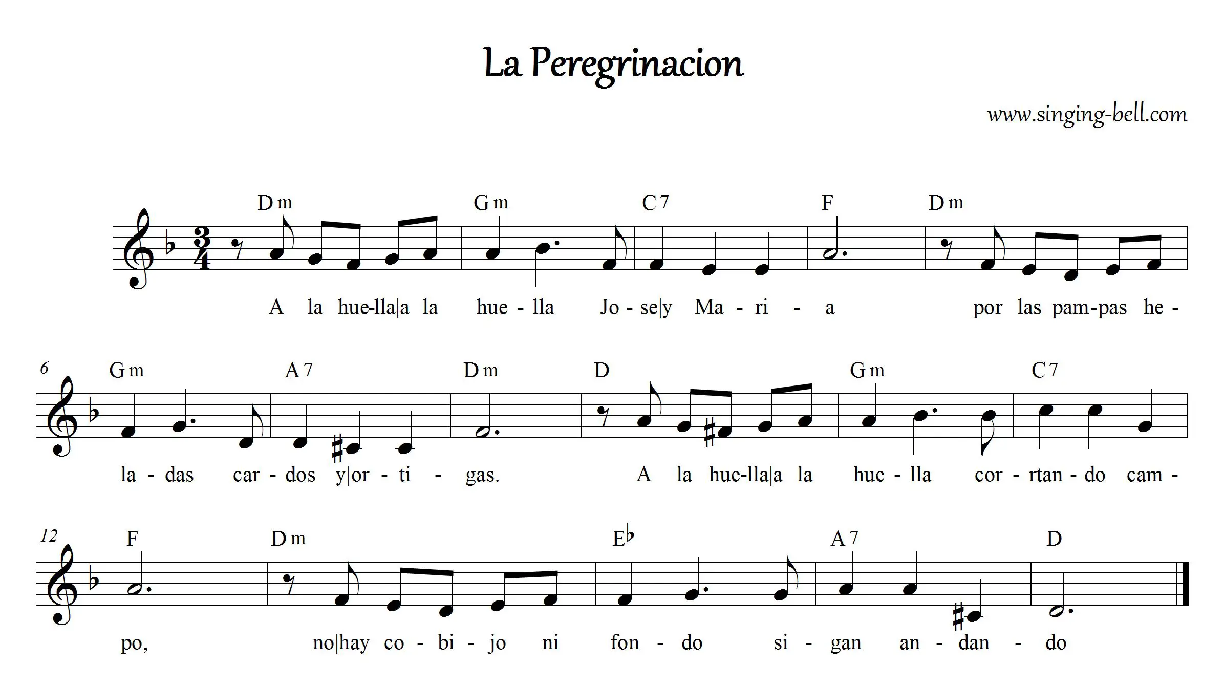 Free Christmas Carols > La peregrinación (A la huella) - free mp3 audio download