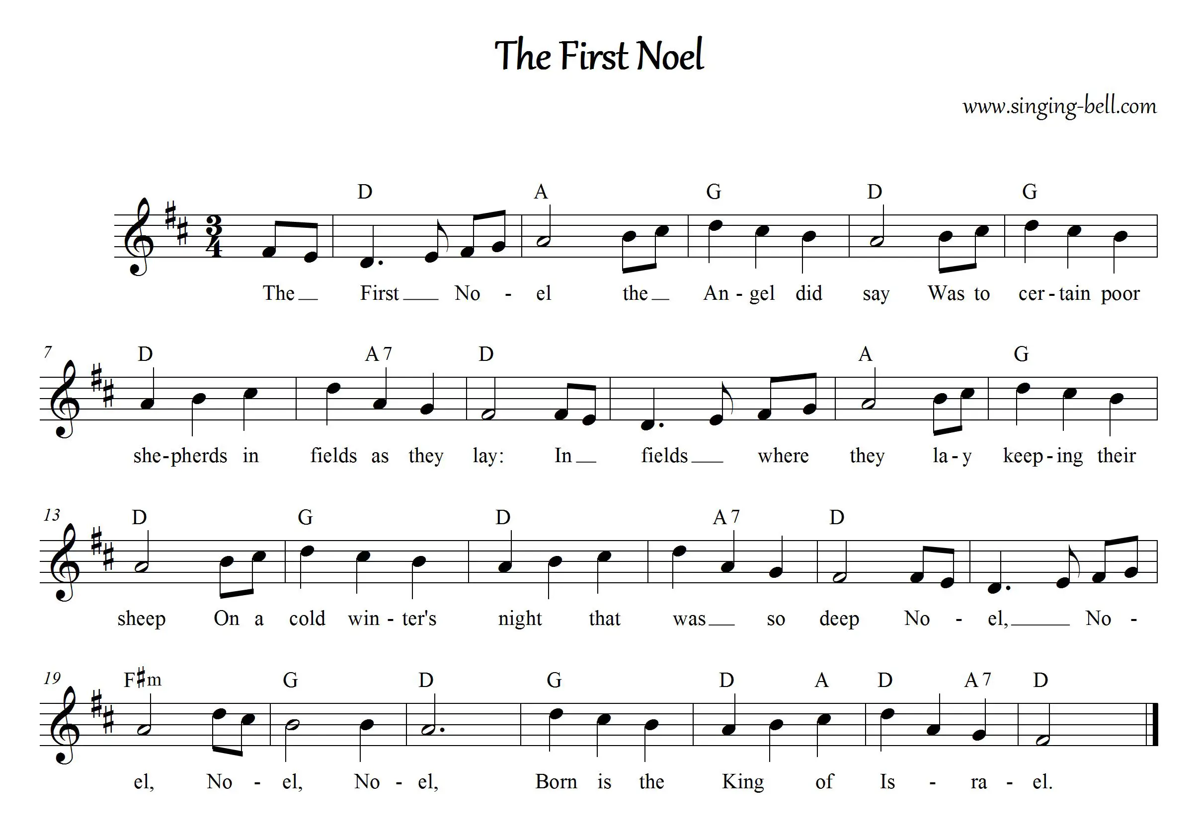 Free Christmas Carols > The First Noel - free mp3 audio song download