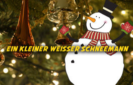 Ein kleiner weisser Schneemann