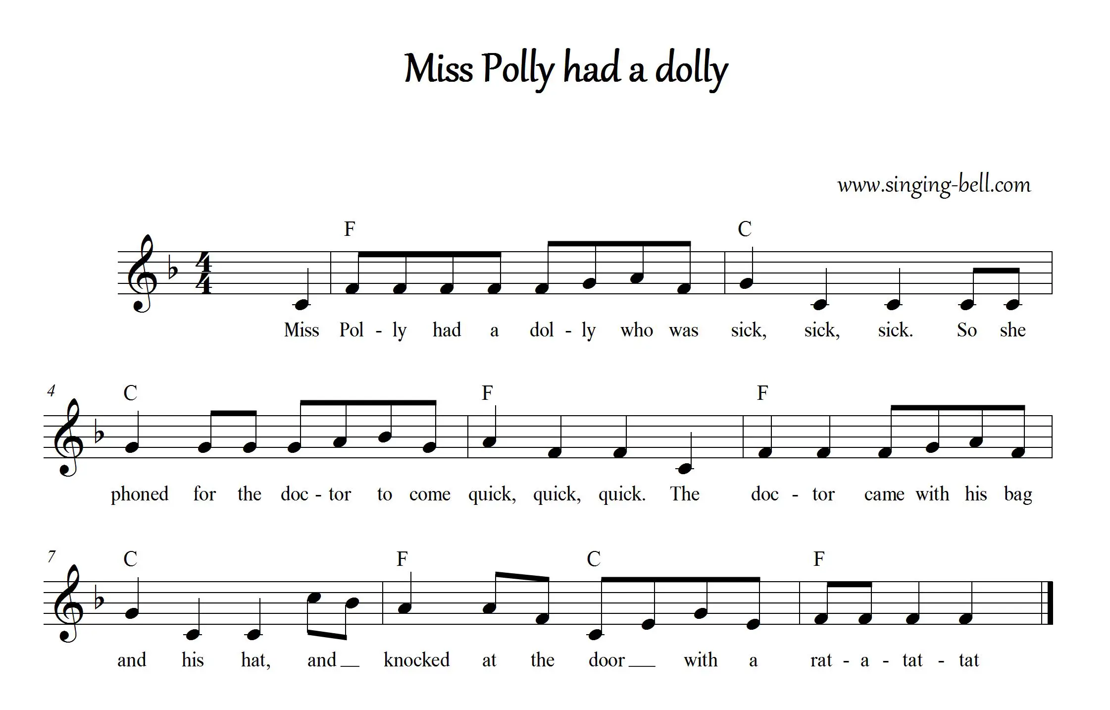 Miss Polly Had a Dolly | Free Nursery Rhymes