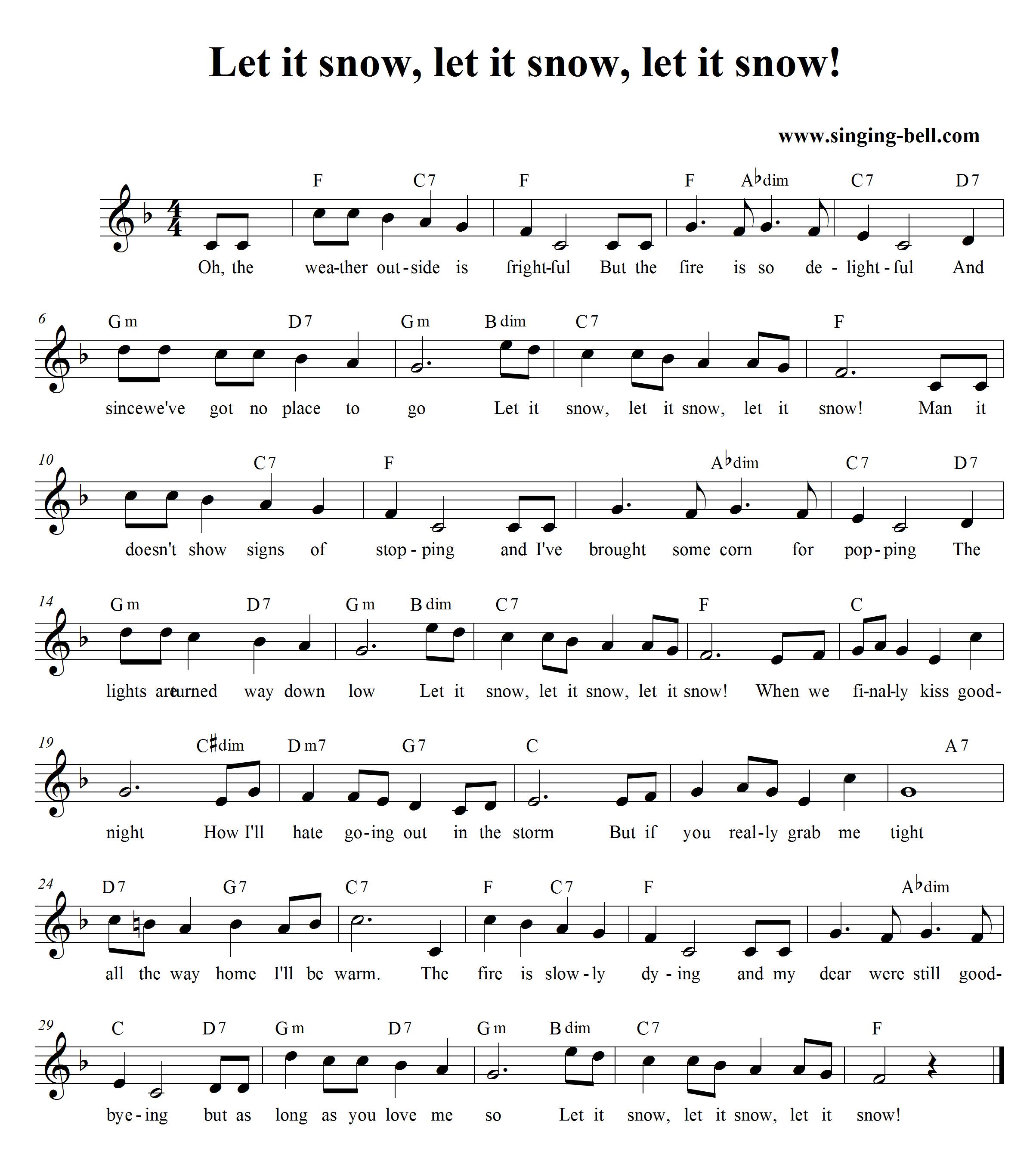 Let it snow Sheet Music