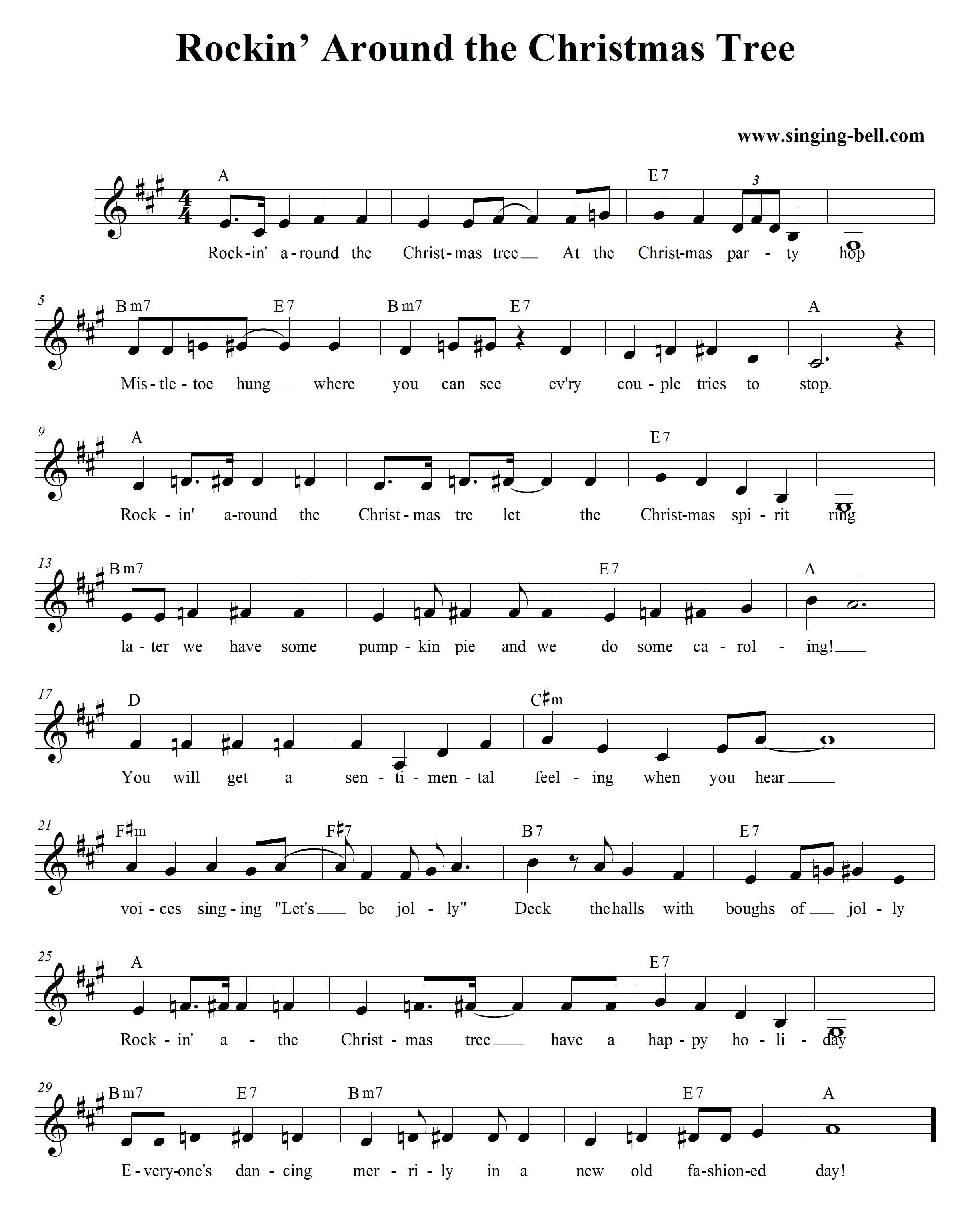 Rockin' Around the Christmas Tree Sheet Music