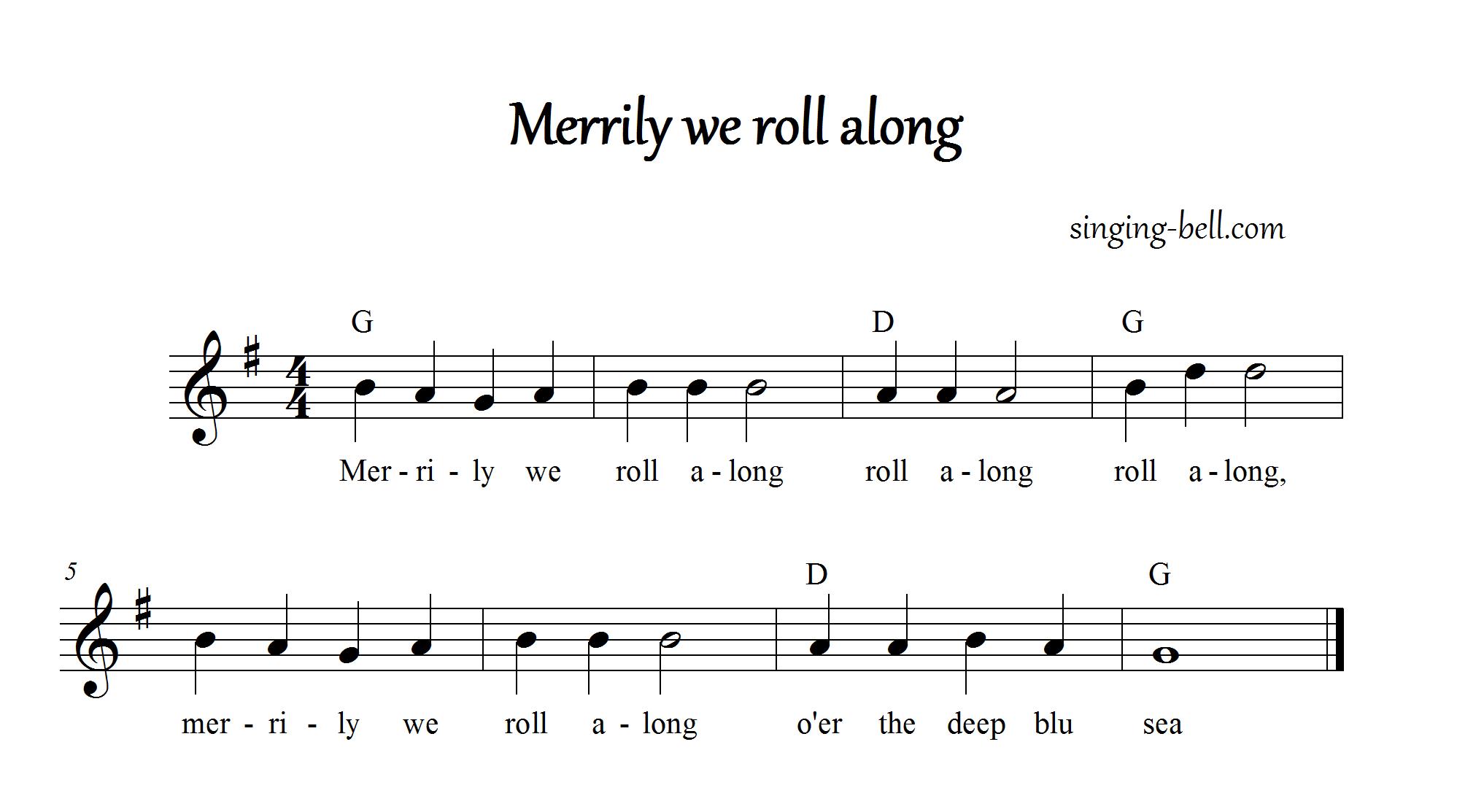 Sing along текст. Merrily we Roll along. Notes Merrily we Roll along флейта. Merrily we Roll along Musical. Merrily.