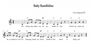 Baby Bumblebee | Karaoke, Sing-Along, Printable Score PDF