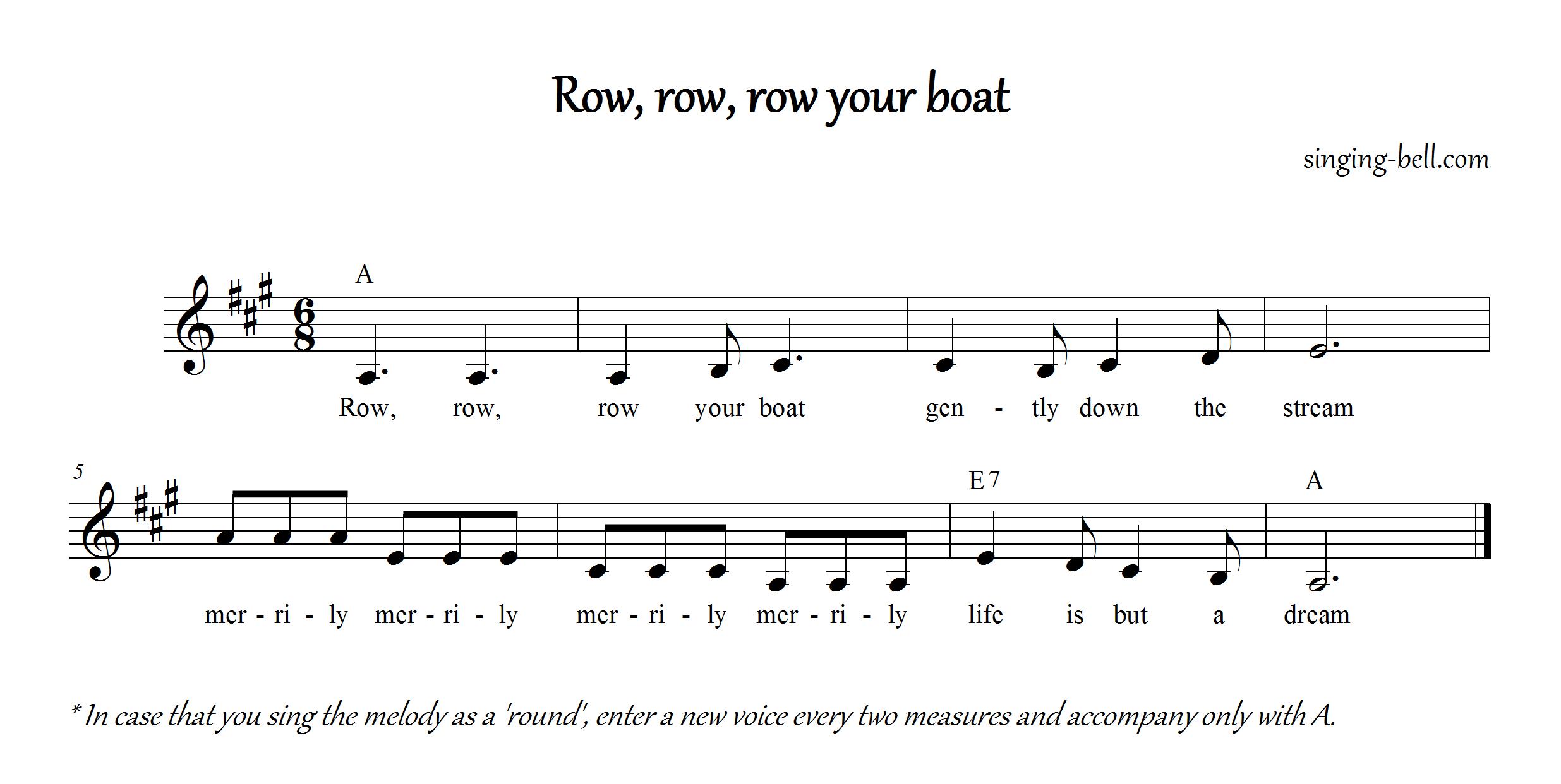 Row row row your boat_A_singing-bell