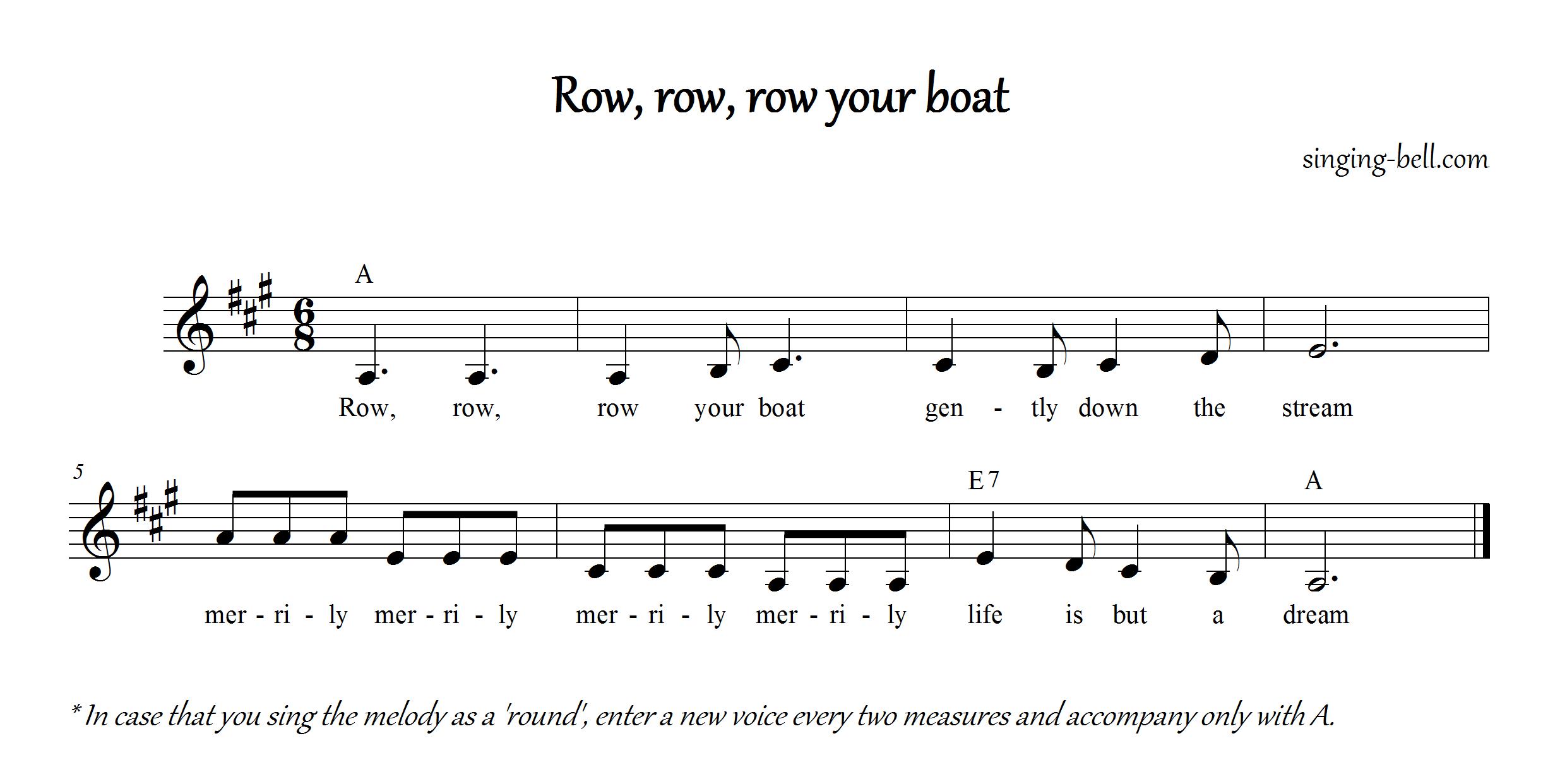 Row, Row, Row your Boat | Free Karaoke Nursery Rhymes