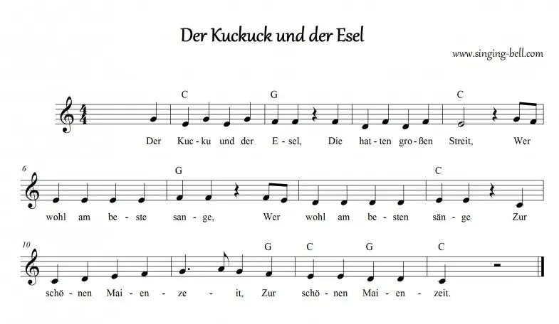 Der Kuckuck und der Esel Singing-Bell : Singing Bell Der Kuckuck und der Esel Singing-Bell