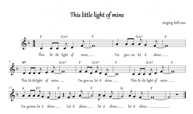 This little light of mine : Singing Bell