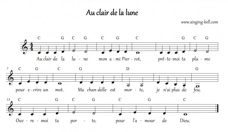 Au clair de la lune