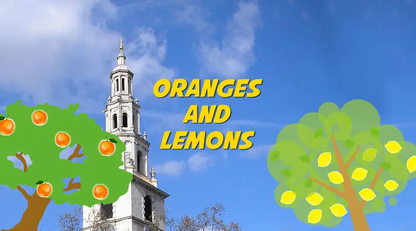 Oranges And Lemons Song Karaoke Printable Score Pdf