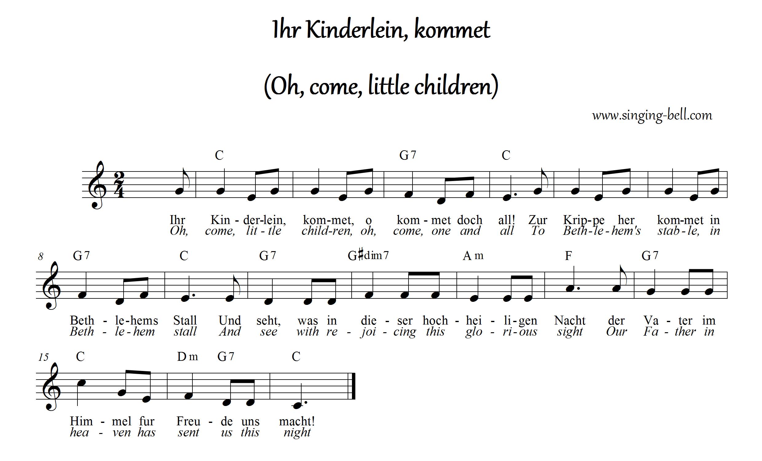 Ihr Kinderlein, kommet | Deutsche Weihnachtslieder