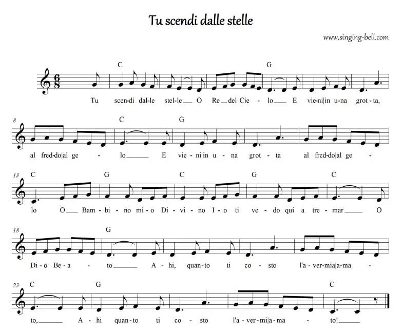 Tu scendi dalle stelle_Singing Bell : Singing Bell Tu scendi dalle stelle_Singing Bell