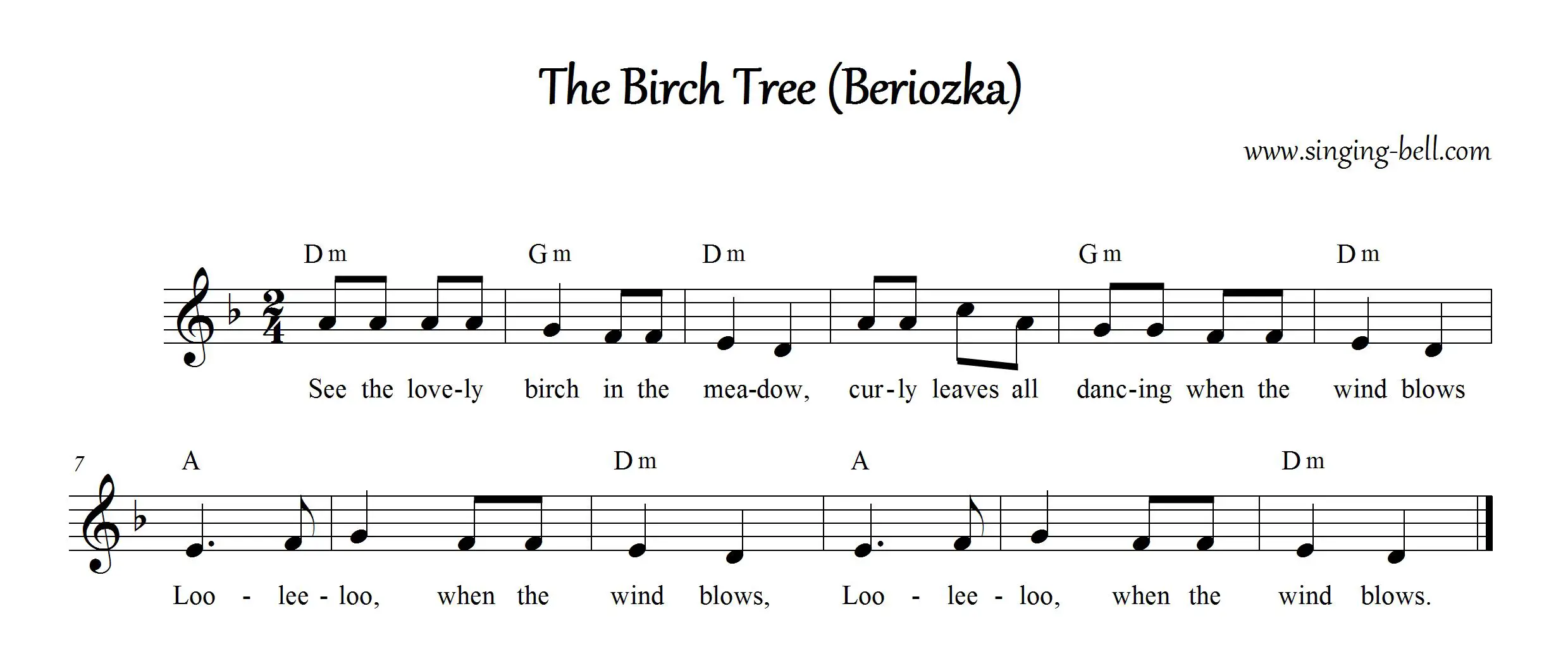 The Birch Tree_Dm_Singing-Bell