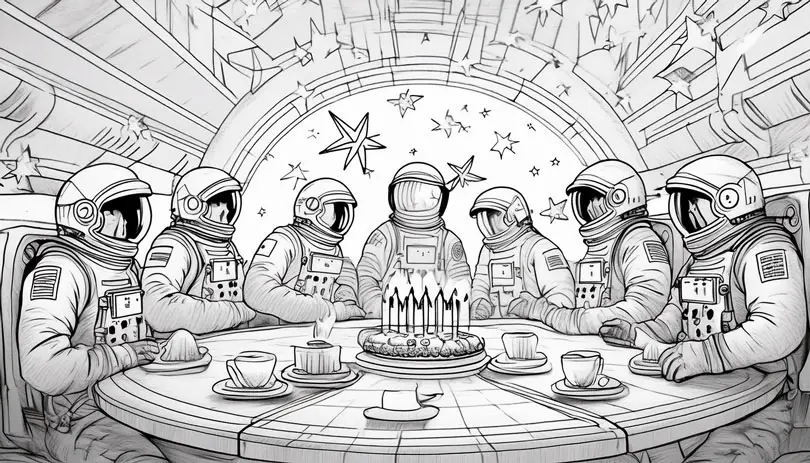Happy Birthday song in Space : Singing Bell Happy Birthday song in Space