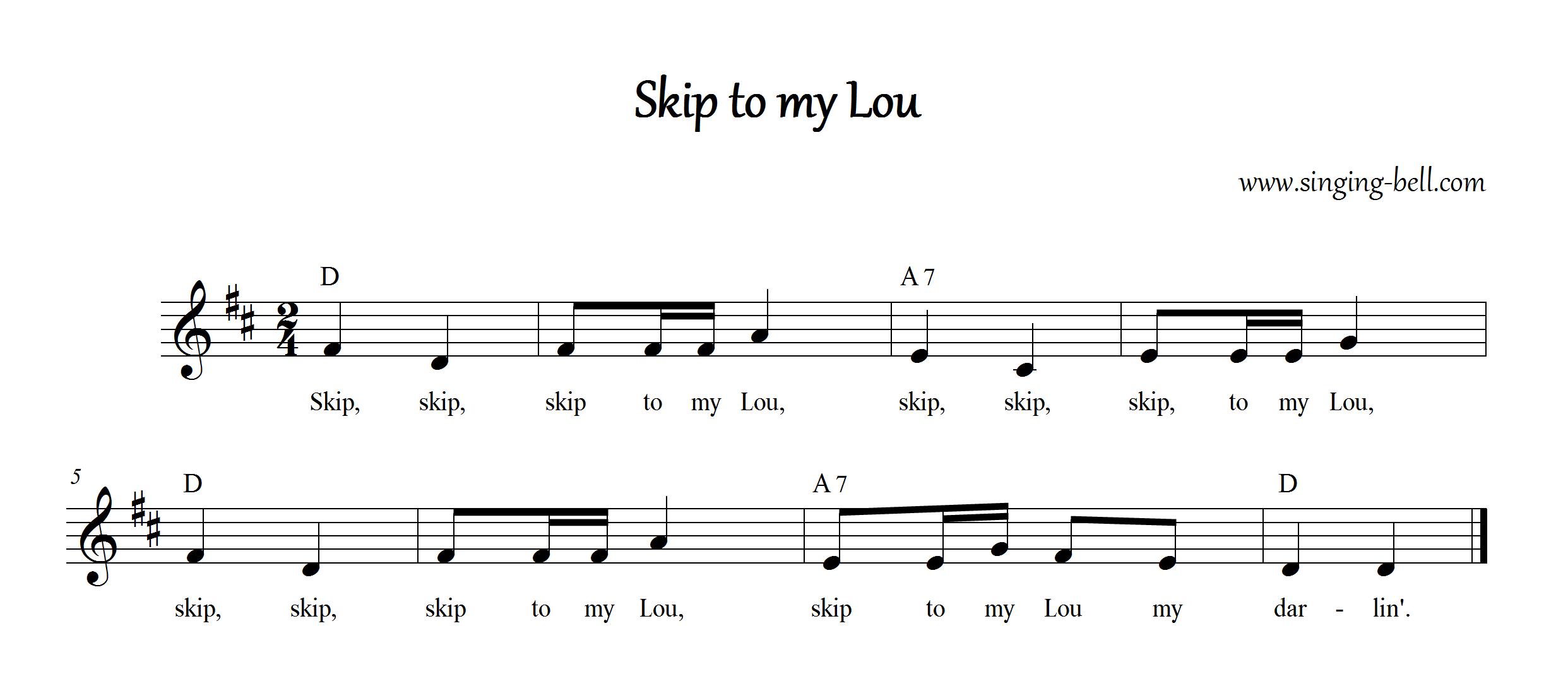 Skip To My Lou Free Nursery Rhymes