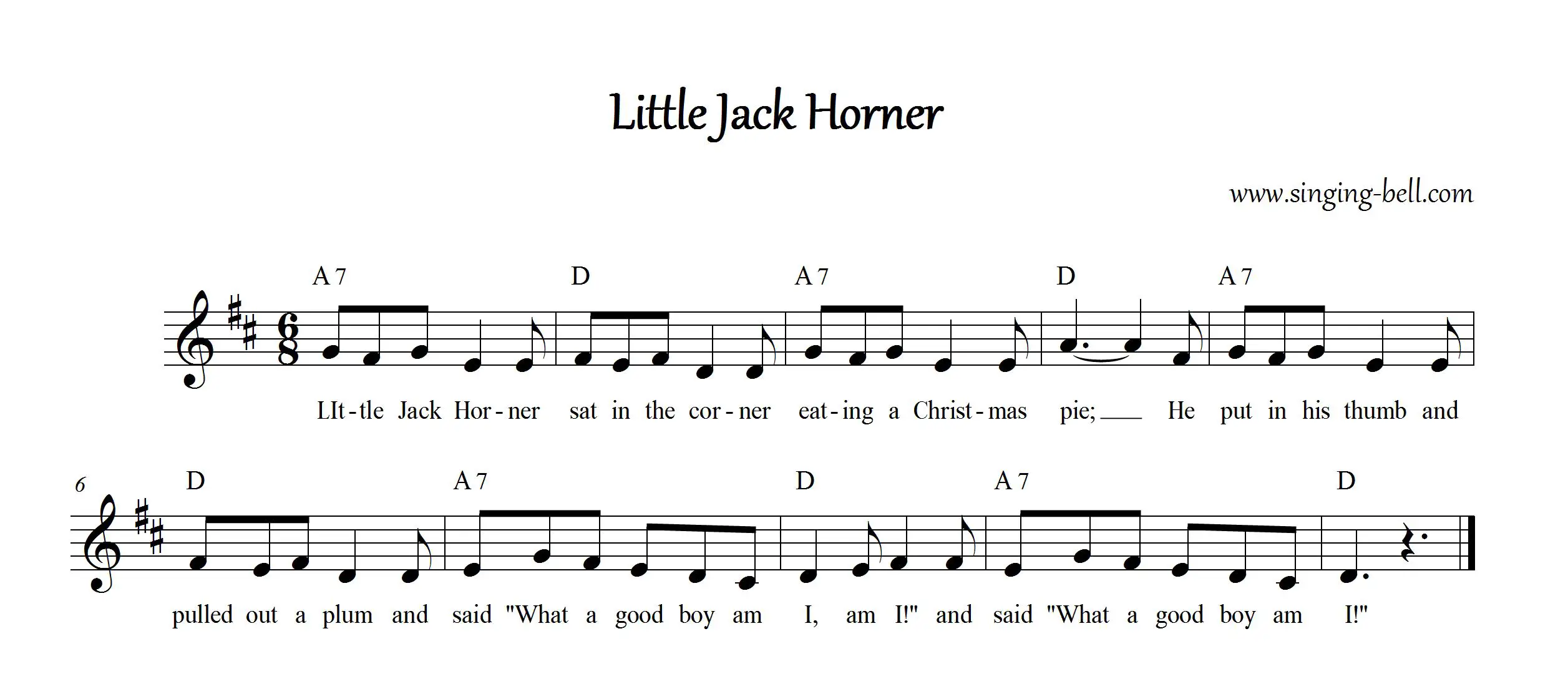 Little Jack Horner | Music Score