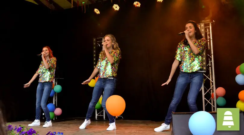 K3 is a Belgian-Dutch girl group with a Dutch repertoire, whose current line-up is composed of Hanne Verbruggen, Marthe De Pillecyn and Klaasje Meijer, mainly aimed at pre-adolescent children.