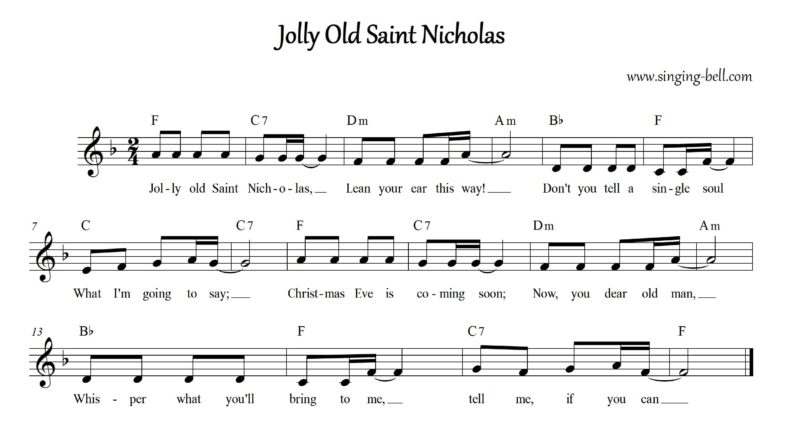 Jolly Old Saint Nicholas - Piano Sheet Music Tutorial Video