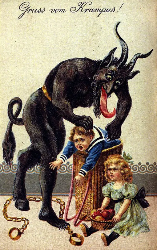 Krampus, the evil counterpart of Santa Claus