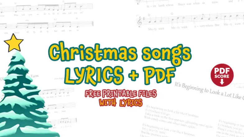 Christmas Songs Lyrics PDF Download.