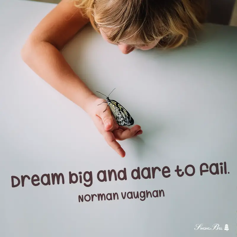 motivational-quotes-for-kids-5 : Singing Bell Motivational quote for kids by Norman Vaughan.