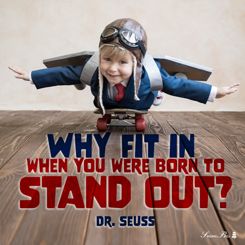 Motivational quote for kids by Dr. Seuss.