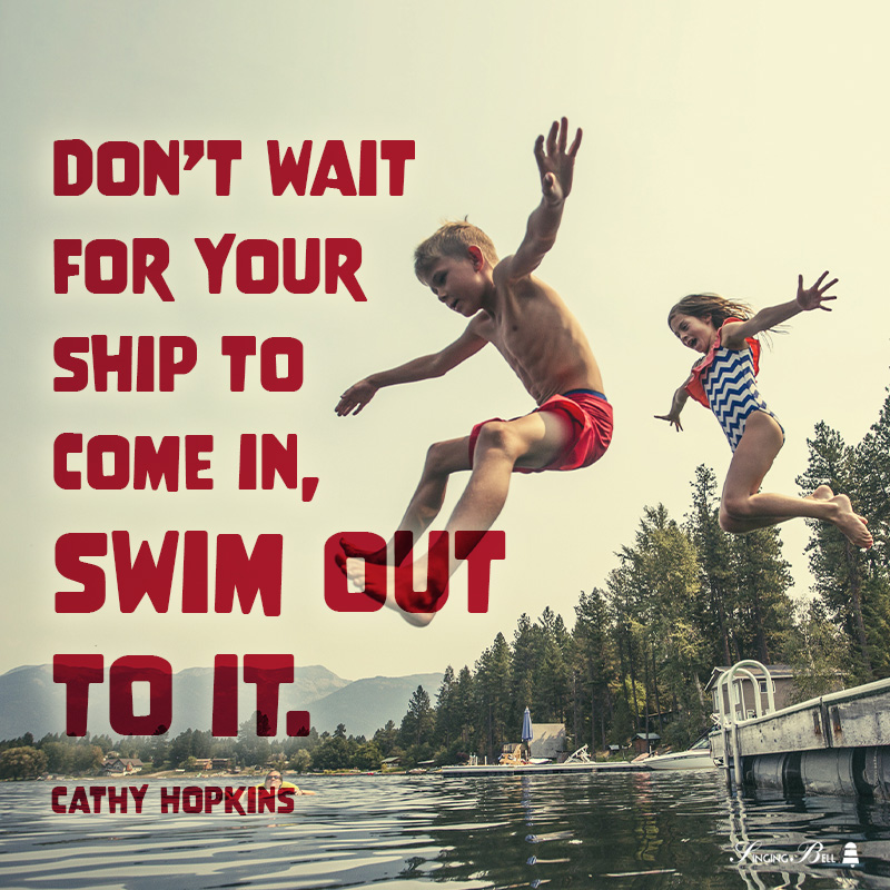Motivational sports quote for kids by Cathy Hopkins.