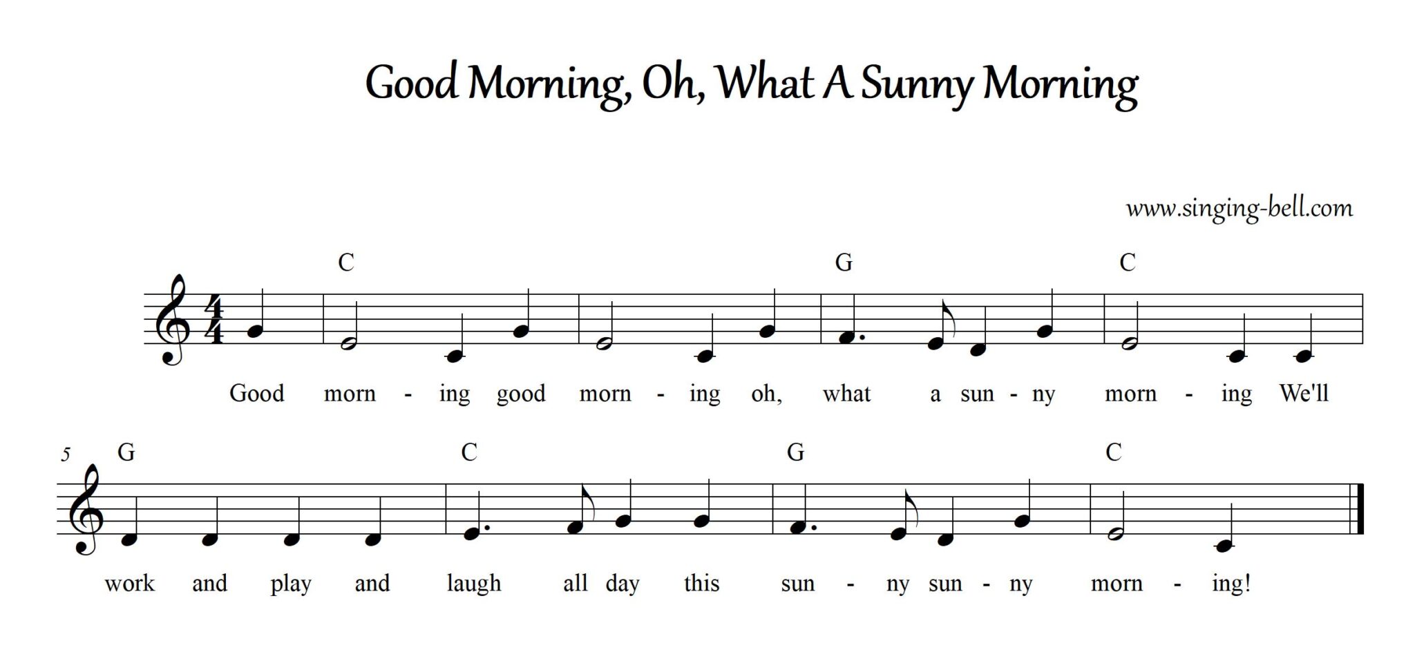 Good Morning, Oh, What a Sunny Morning Song for Kids