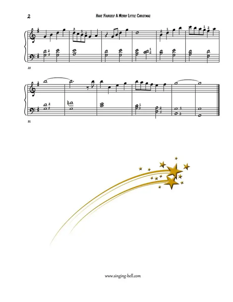 HaveYourselfAMerryLittleChristmas_2 free easy piano sheet music beginners