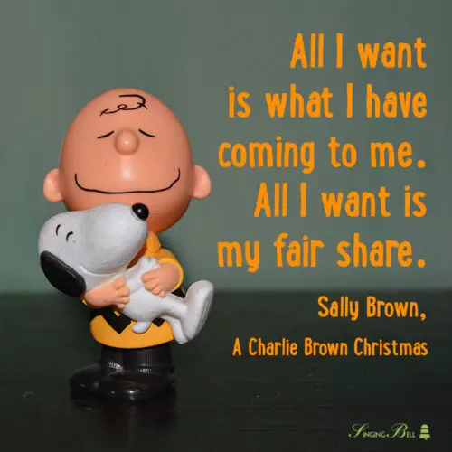  A Charlie Brown Christmas quote.