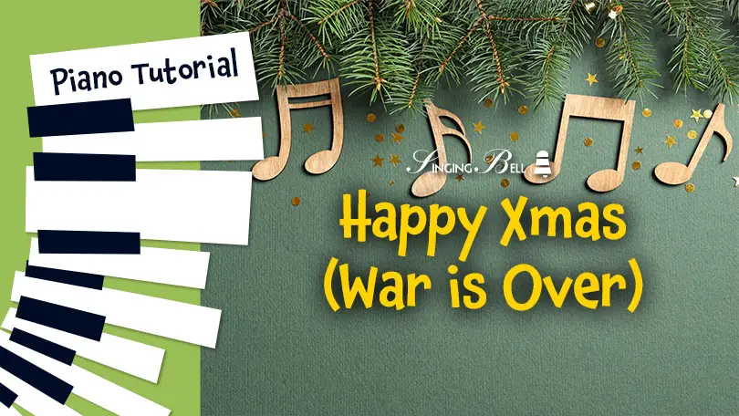How to play Happy Xmas (War is over) on the piano and guitar. : Singing Bell How to play Happy Xmas (War is over) on the piano and guitar.