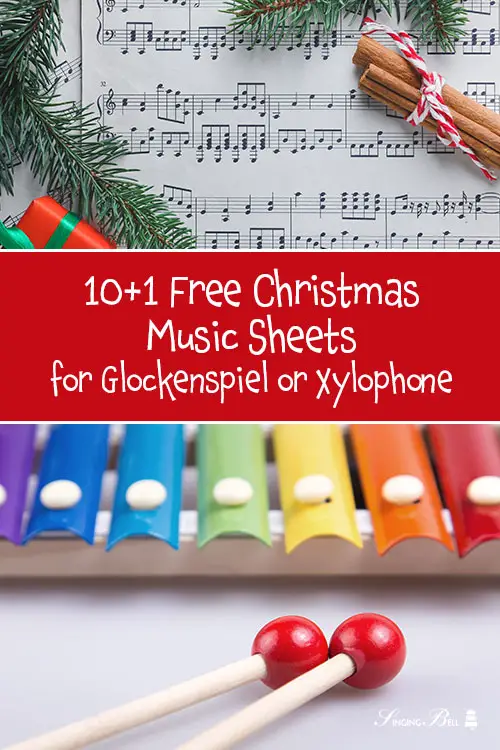 10+1 Free Christmas Music Sheets for Glockenspiel or Xylophone