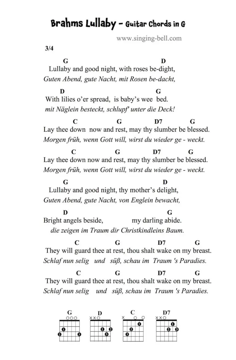Brahms' Lullaby (Cradle Song/Lullaby and Goodnight)