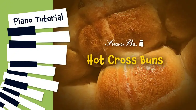 Hot Cross Buns – Piano Sheet Music, Video Tutorial