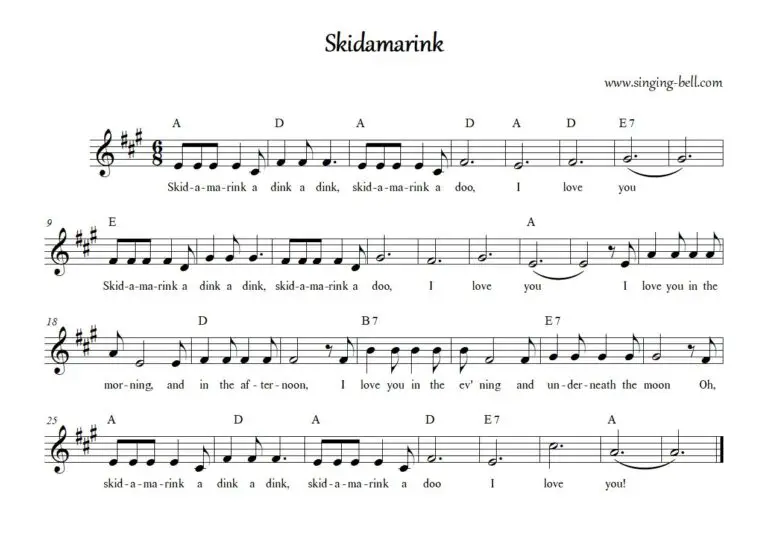 Skidamarink Free Karaoke Nursery Rhymes for Kids