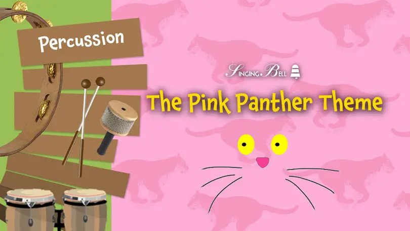 Percussion-Pink-Panther-SOCIAL : Singing Bell Pink Panther Theme Marimba Sheet Music