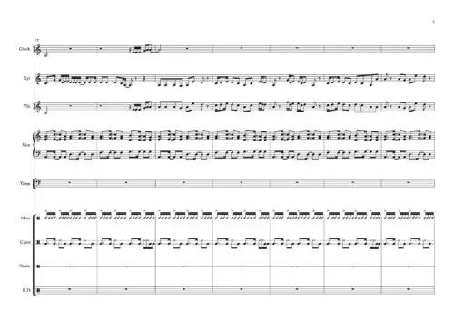 Shape of you - Percussion Ensemble Sheet Music 3