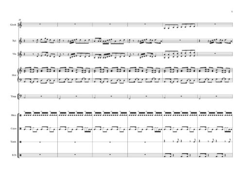 Shape of you - Percussion Ensemble Sheet Music 5