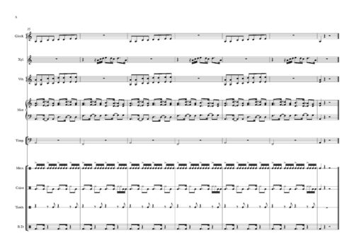 Shape of you - Percussion Ensemble Sheet Music 6