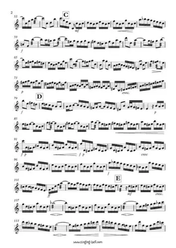 Bach Violin Concerto in A Minor Solo Marimba Sheet Music page 2