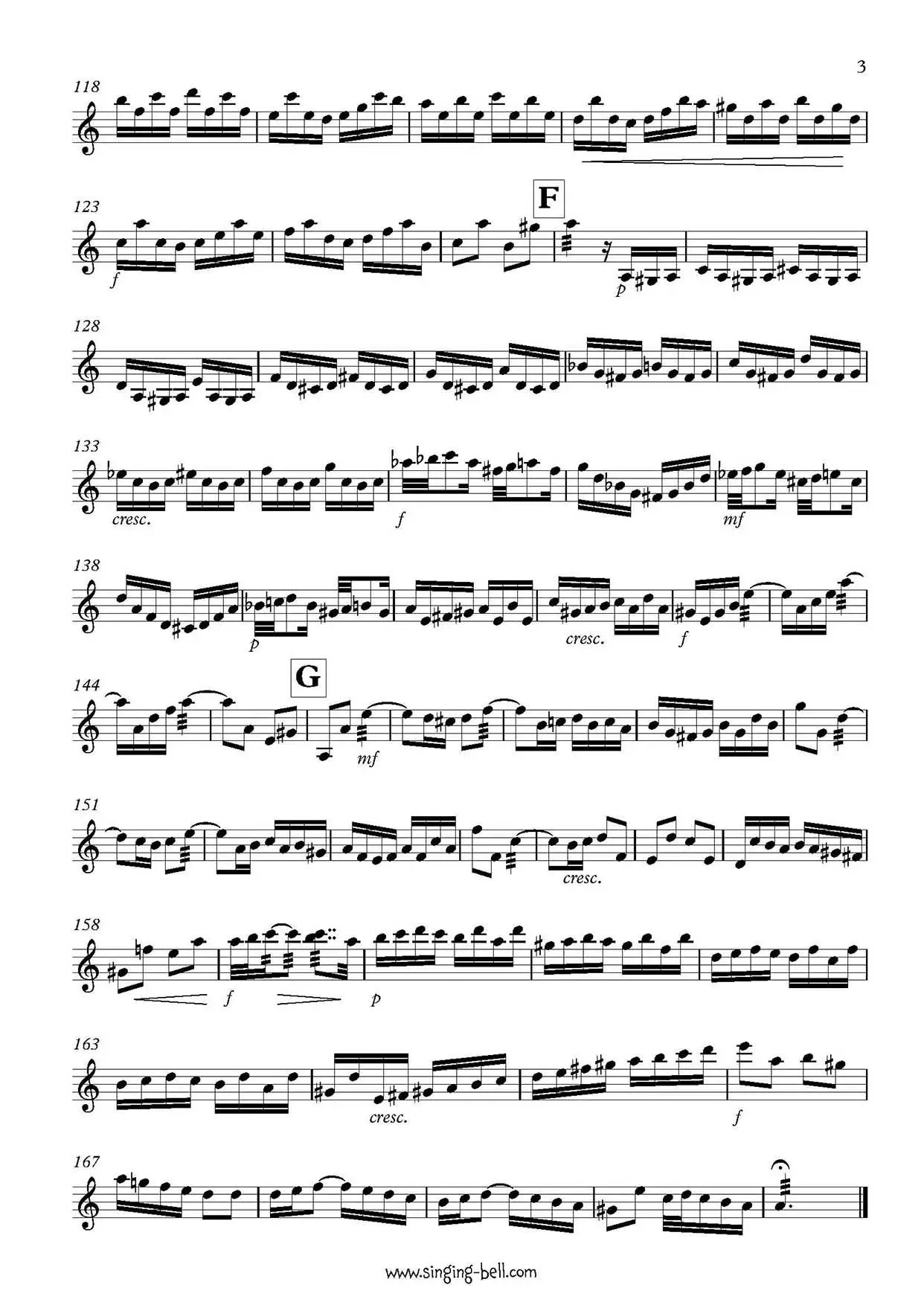 Bach Violin Concerto in A Minor Solo Marimba Sheet Music page 3