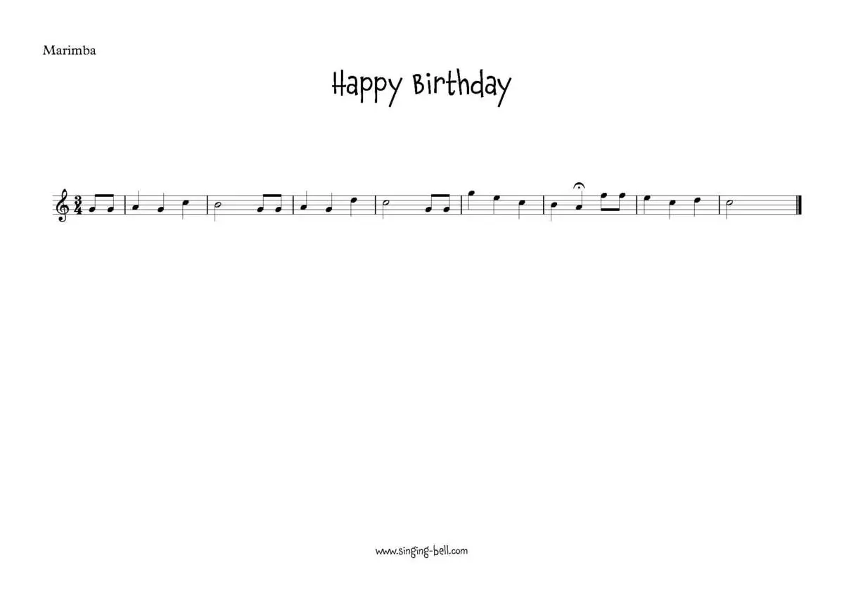Happy-Birthday-Marimba-sheet-music-singing-bell