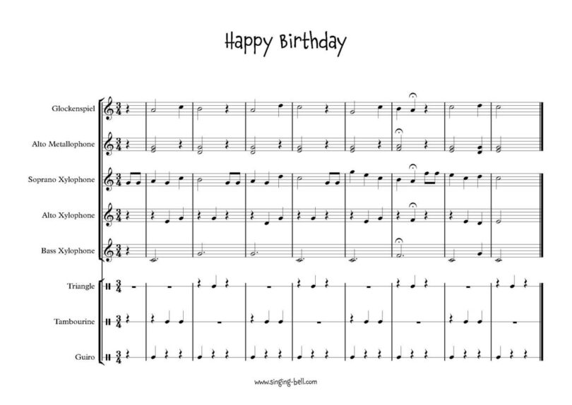 Happy-Birthday-Orff-sheet-music-singing-bell