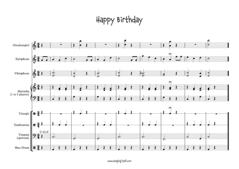 Happy-Birthday-percussion-sheet-music-singing-bell