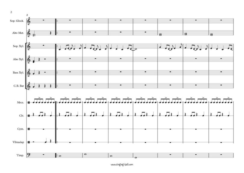 The Lion Sleeps Tonight Orff sheet music Page 2