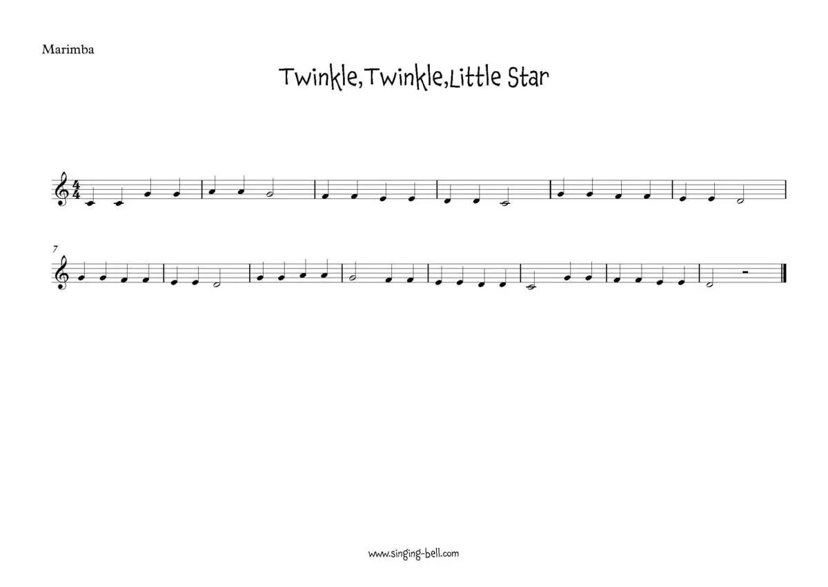Twinkle-Twinkle-Little-Star-marimba-sheet-music-pdf-singing-bell