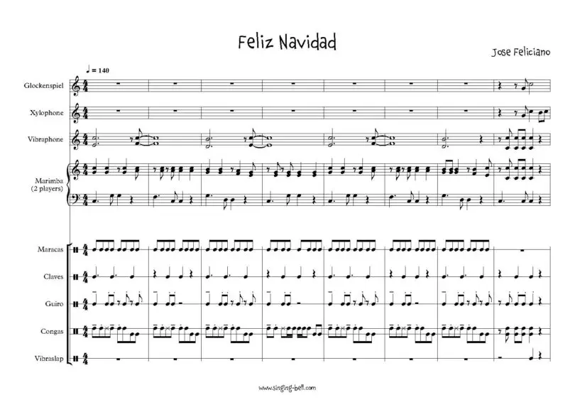 Feliz-Navidad-percussion-arrangement-sheet-music-pdf-singing-bell