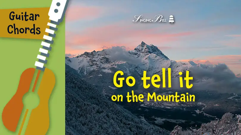 Go tell it on the mountain guitar chords tabs sheet music printable PDF - free download