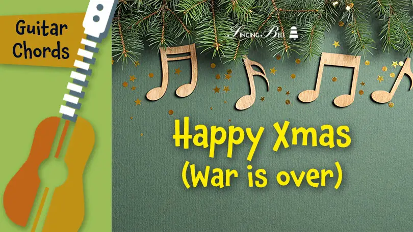 Happy Xmas War is Over guitar chords tabs sheet music printable PDF - free download